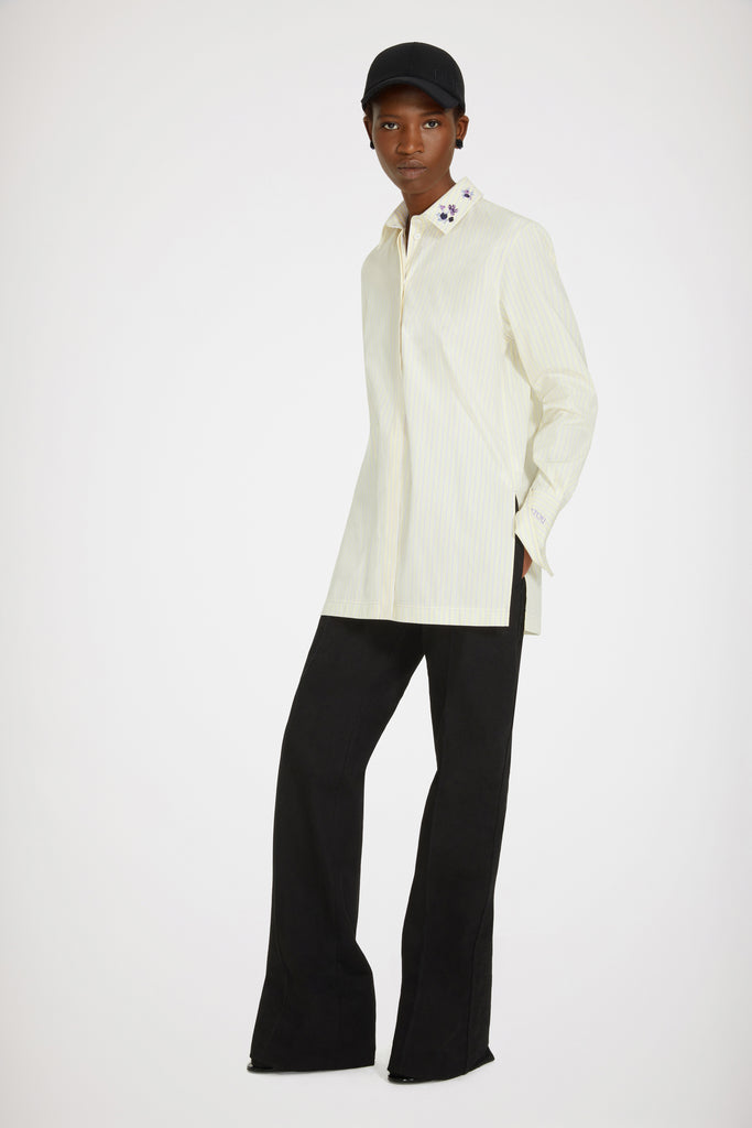 Patou Organic cotton Big button logo embroidery cardigan tops 25S-JE155-9995 Red XS