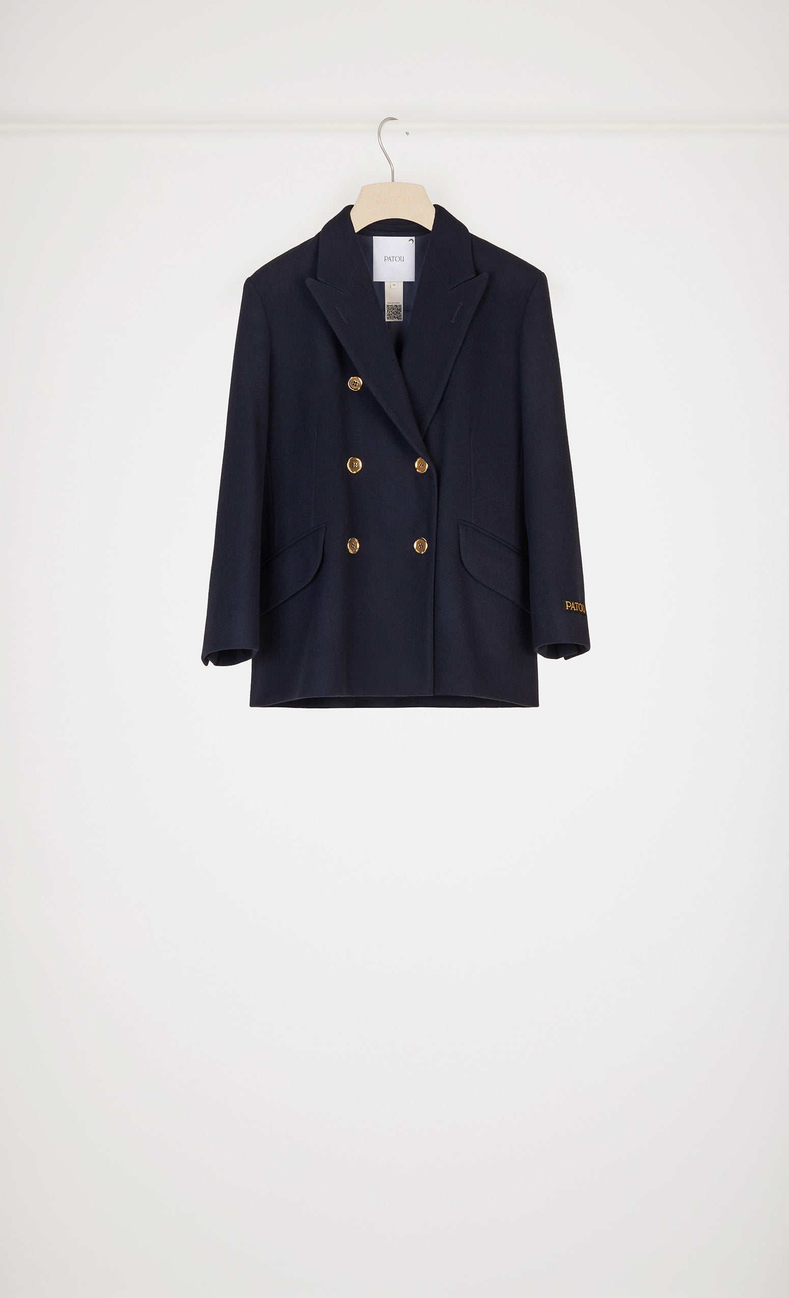 Patou | Double-breasted wool and cashmere jacket