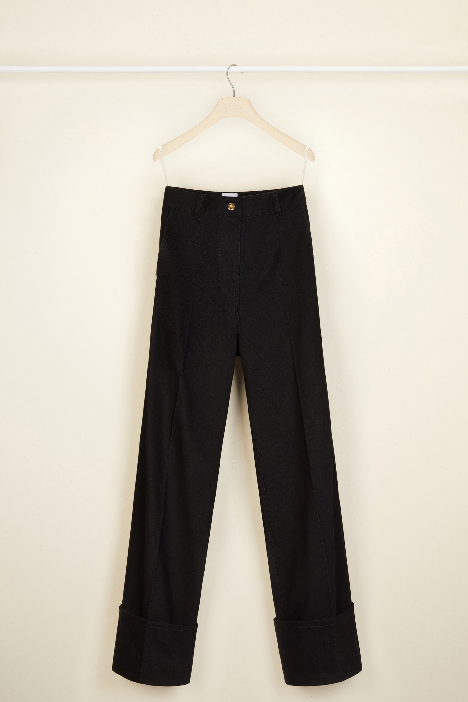 Patou | Cuffed wide-leg trousers in organic denim