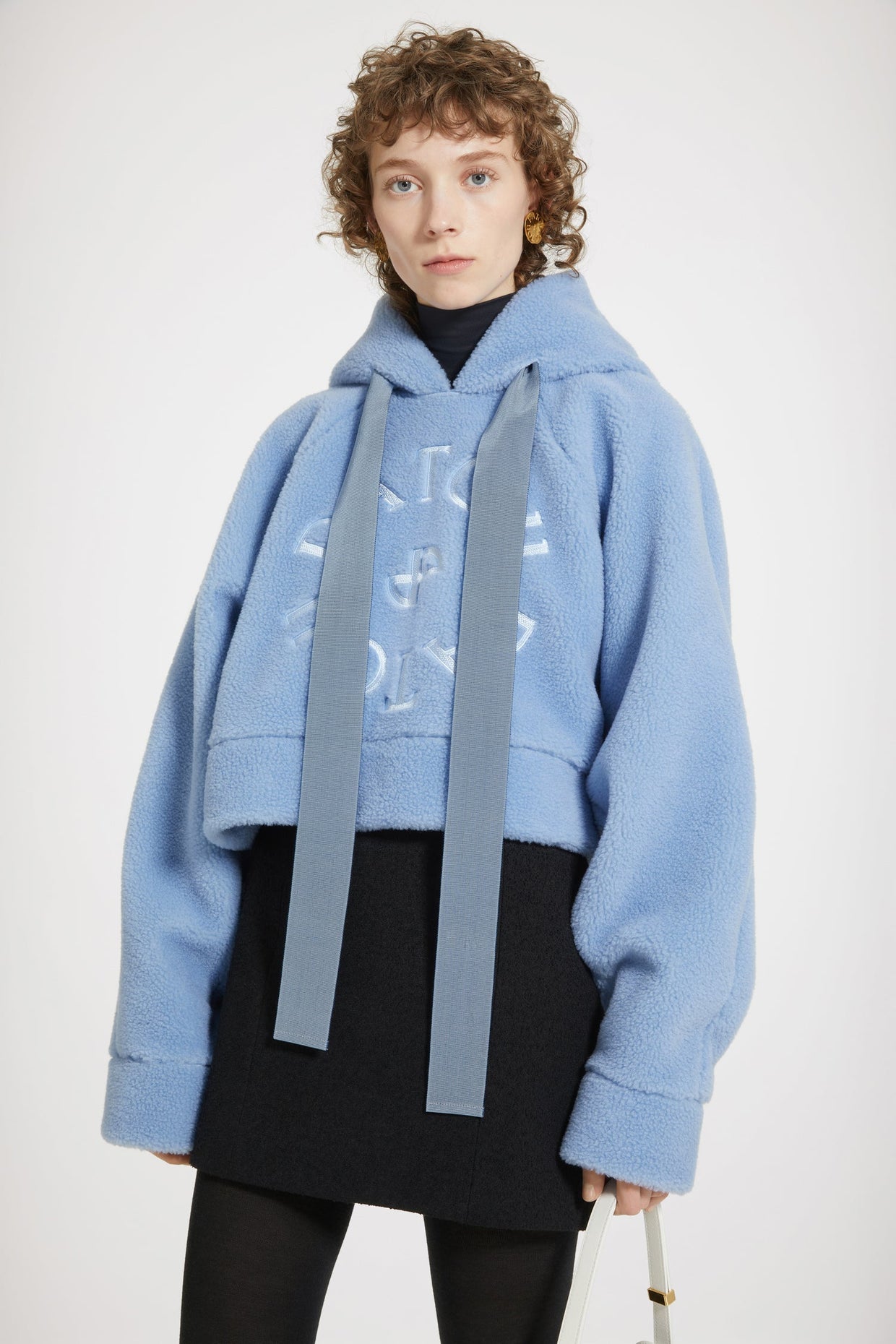 Patou - Faux shearling Medallion hoodie in recycled polyester