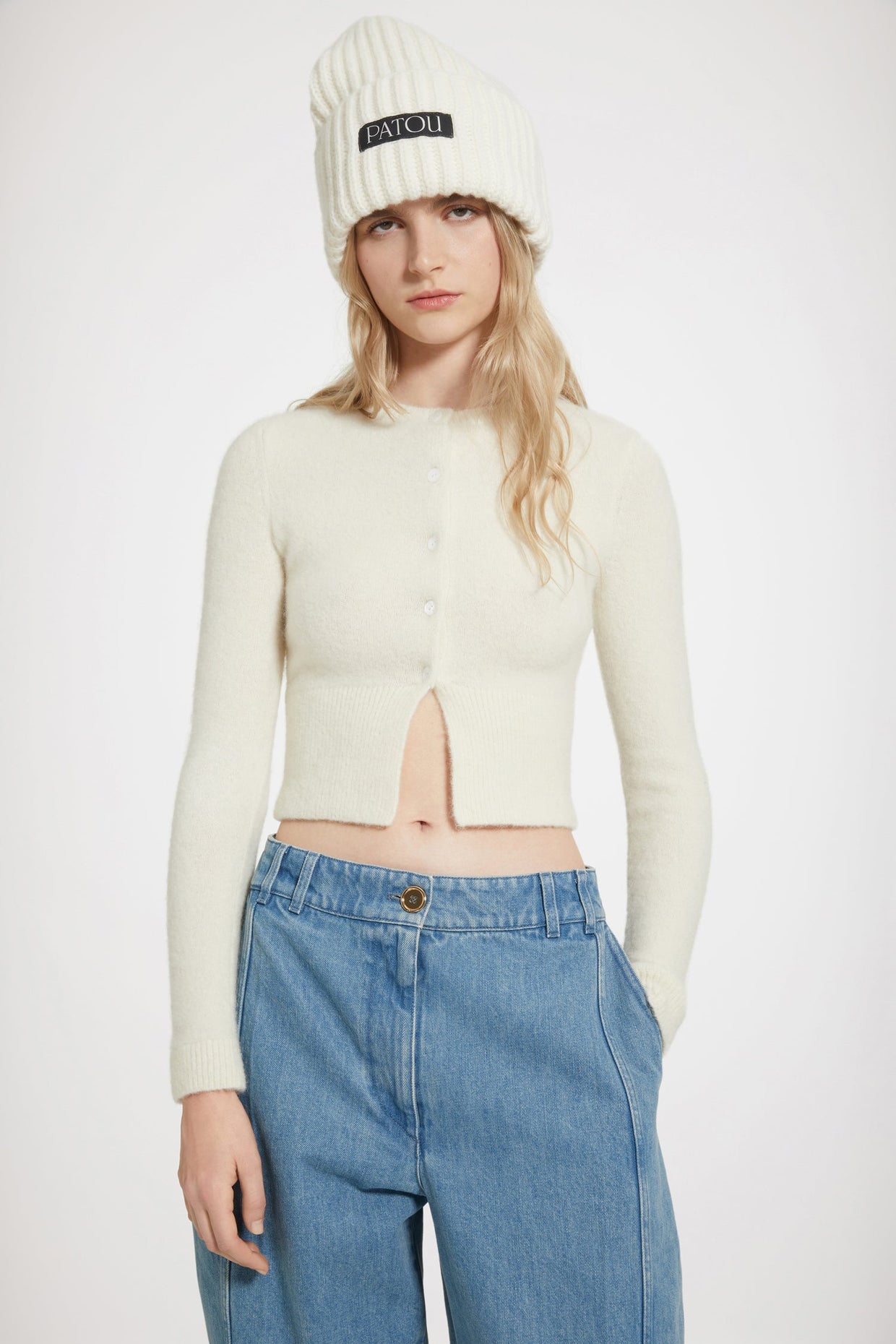 Patou - Cardigan corto in misto alpaca sostenibile