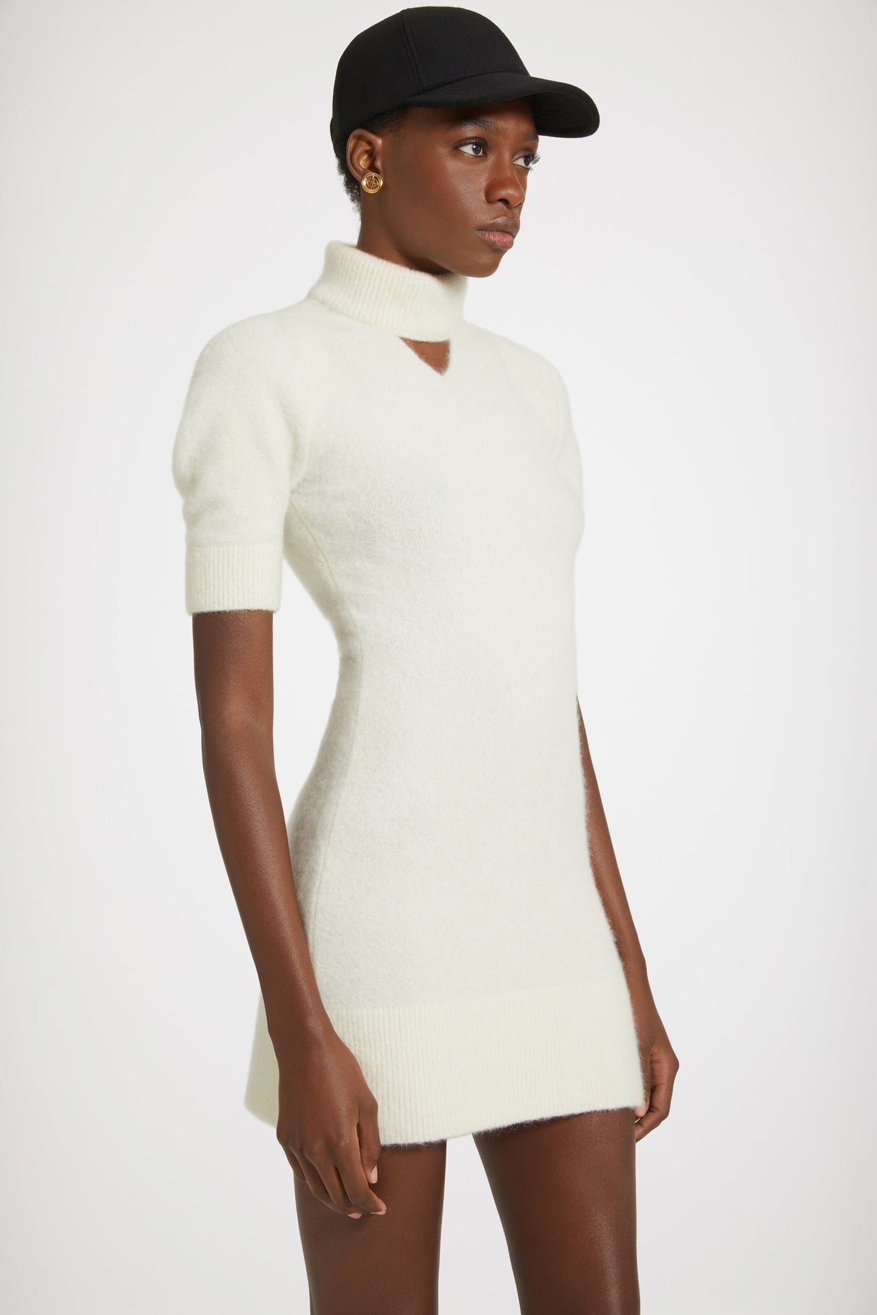 Patou - Cut-out mini dress in sustainable alpaca blend