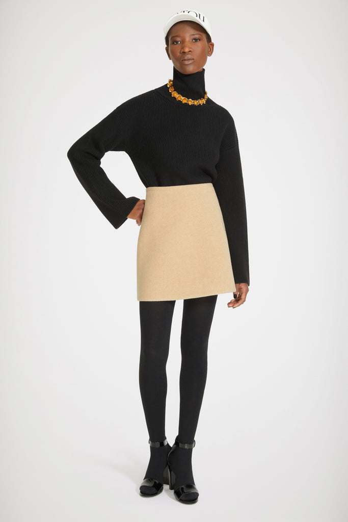 Patou | Mini skirt in double-faced wool