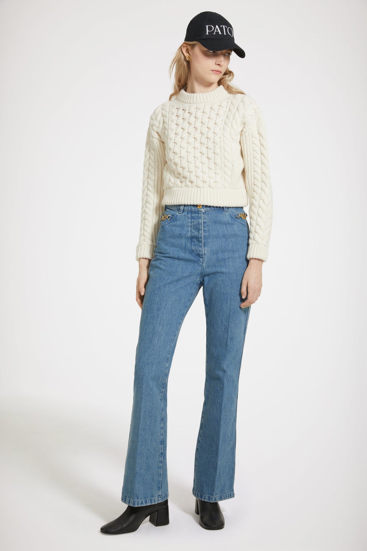 Patou - Flared trousers in organic cotton denim