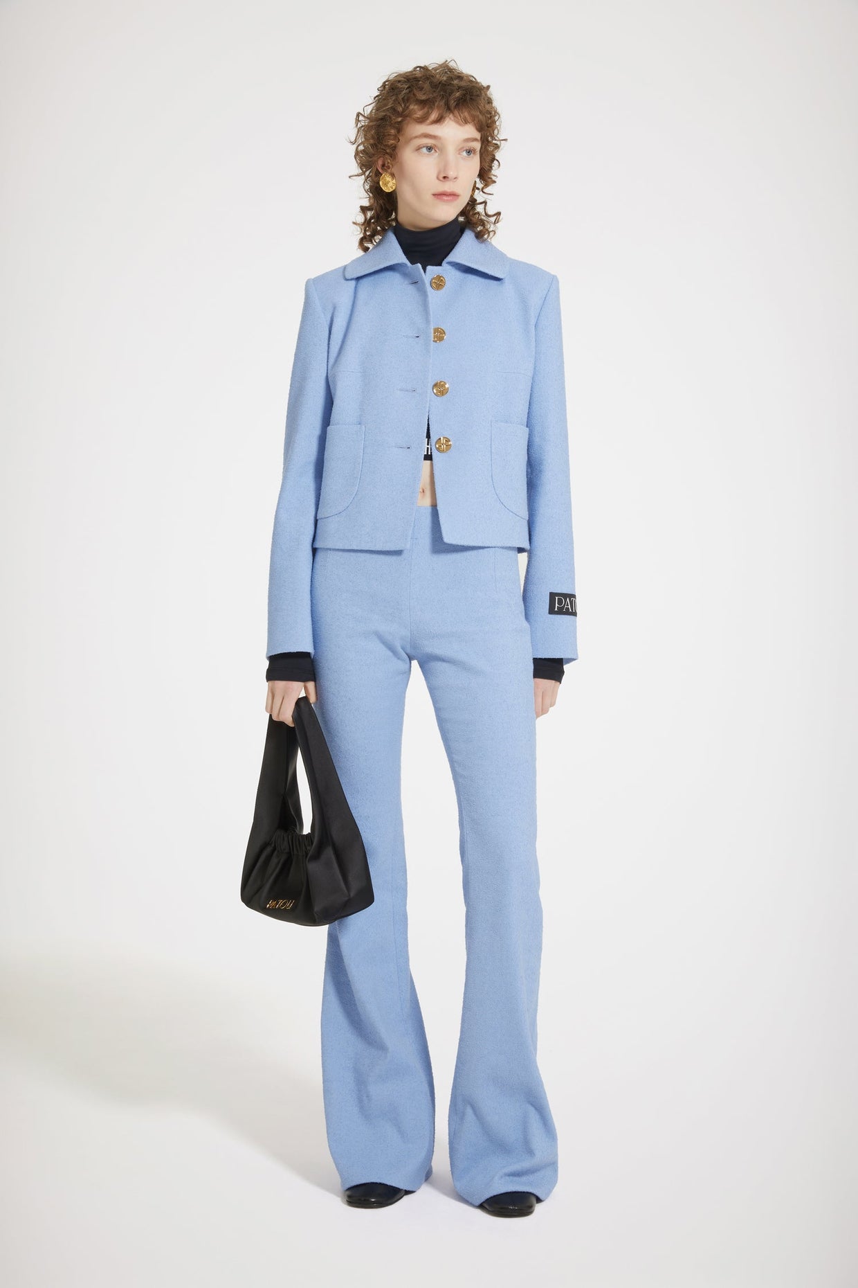 Patou - Flared trousers in stretch tweed